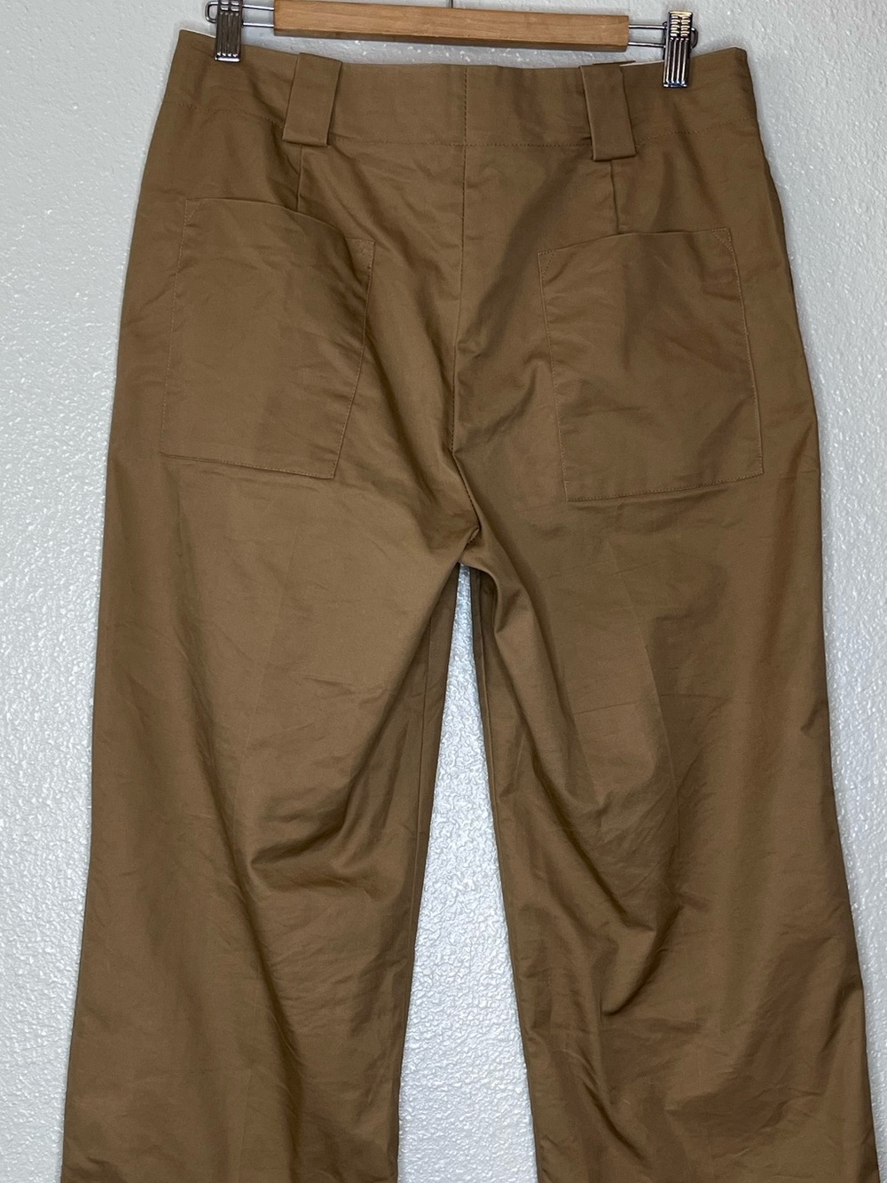 Zara High-Waisted Taupe Brown Wide-Leg Trousers Sz M - Picture 5 of 14